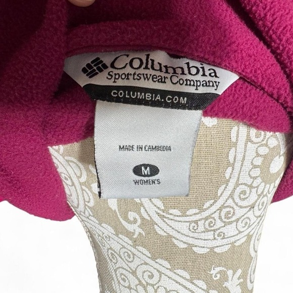 Fuchsia Columbia Sportswear Zip Up Jacket Size Large Fall Winter Bold Chic - Picture 4 of 5